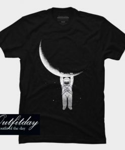 Astronaut Is Hanging Moon Tshirt