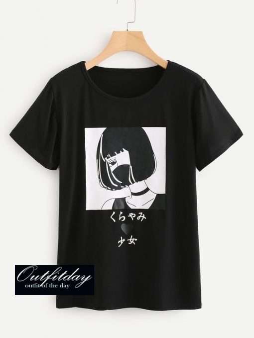 Girl Print Tee T-Shirt