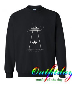Gothic Alien UFO Black sweatshirt