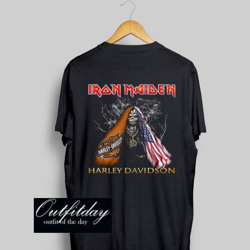 Iron Maiden Harley Davidson Skull Tshirt