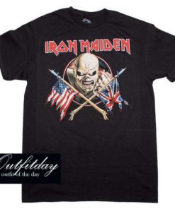 Iron Maiden crossed flags t-shirt