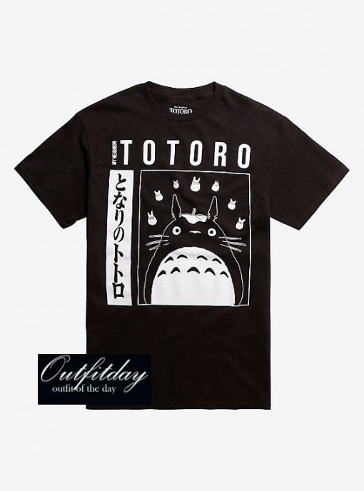 Kanji Totoro BLACK T-Shirt