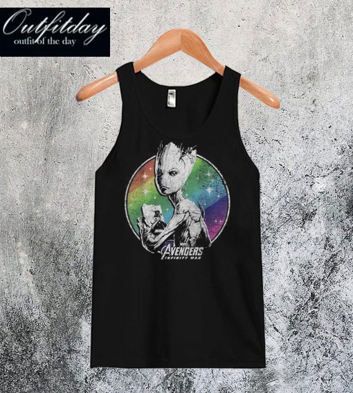 Marvel Avengers Infinity War Groot Rainbow Girls Tanktop