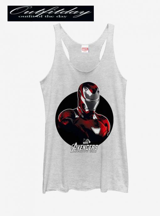 Marvel Avengers Infinity War Iron Man Circle Girls Tank Top