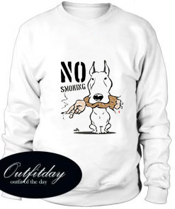 No Smoking Cartoon Dog Funny Trending Sweatshirt