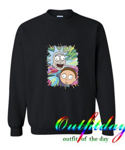 Rick and Morty Jungle Warp Faces Trending Sweatshirt