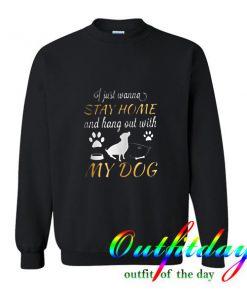 Stay Home And Hang Out With My Dog Trending Sweatshirt