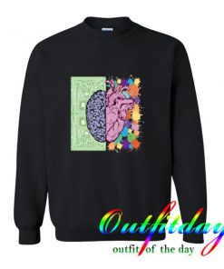 brain heart balance emotion Sweatshirt