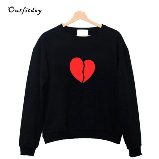 Broken Heart Hopeless Romantic Sweatshirt B22