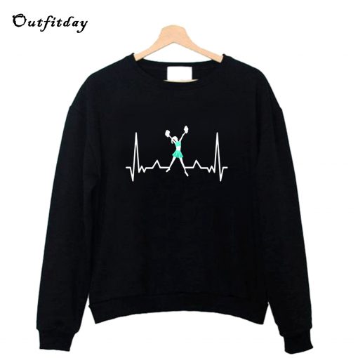 Cheerleader Dancer Heartbeat Sweatshirt B22