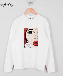 Comic Romance Sad Crying Girl 1950s Sweatshirt B22