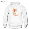 Cute scared and surprised striped cat Hoodie B22