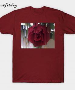 Glitched Red Rose T-Shirt B22