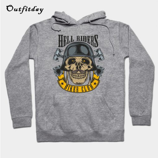 HELL RIDER BIKER SKULL Hoodie B22