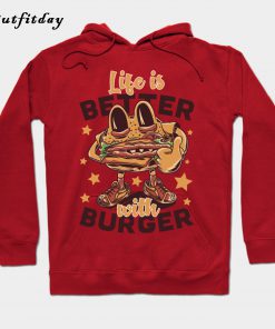 LIFE IS BETTER WITH BURGER COMIC Hoodie B22