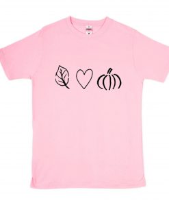 Leaves Love Pumpkin Printed Vintage T-Shirt B22