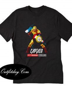 Marvel Captain America Captain Pittsburgh Steelers T-Shirt B22