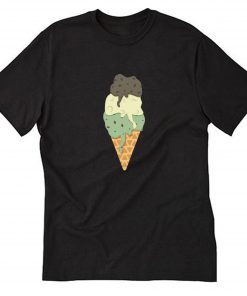 Mint-Vanilla-Chocolate Ice Cream Sundae T-Shirt B22