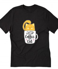 Orange Cat Art Coffee Mug Cat T-Shirt B22