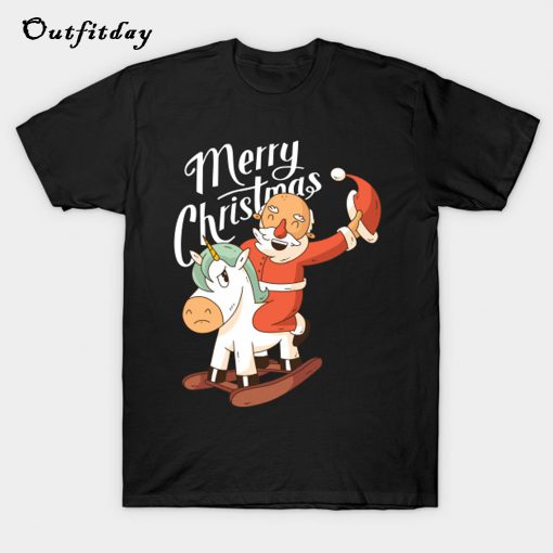 SANTA RIDING UNICORN T-Shirt B22