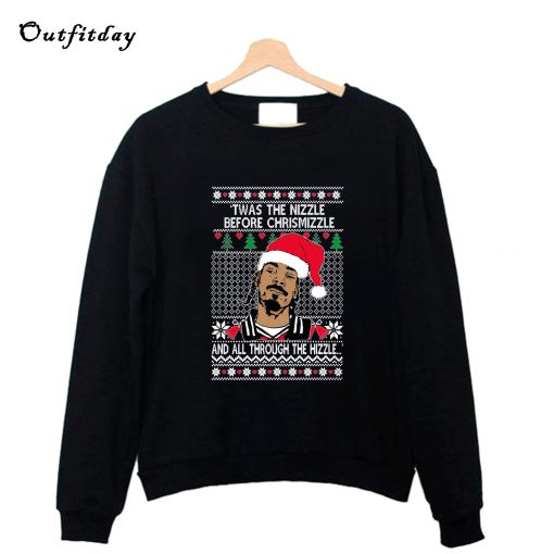 Snoop Dogg Shizzle Dizzle Chrismizzle Sweatshirt B22