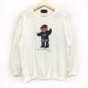Vtg Polo Bear Ralph Lauren White Sweatshirt B22