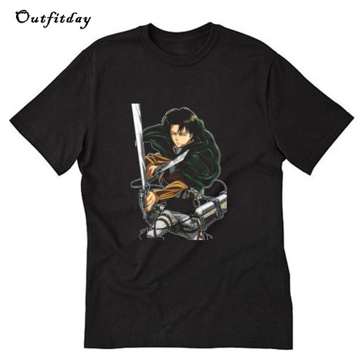 attack on titan levi manga anime T-Shirt B22