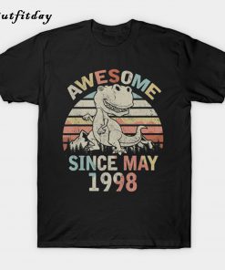 Awesome Since MAY 1998 22nd Dinosaur T-Shirt B22