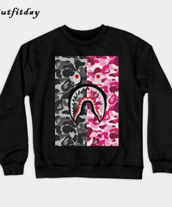 Bape Shark Black and Pink Sweatshirt B22
