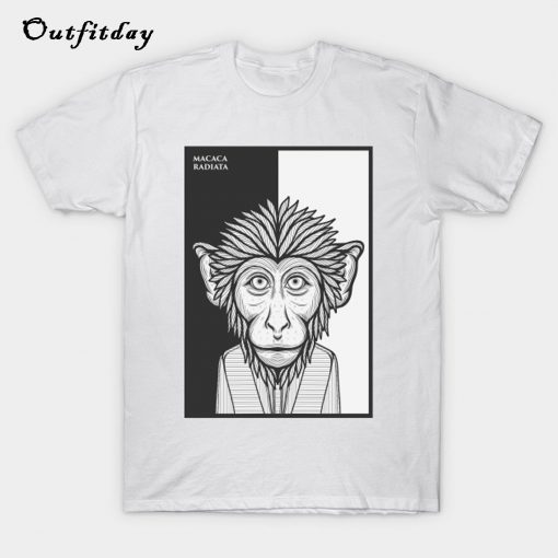 Bonnet Macaque Monkey T-Shirt B22