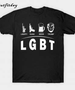 Liberty Guns Beer Trump LGBT Gift T-Shirt B22