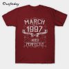 March Made in 1997 21st Birthday Gift T-Shirt B22