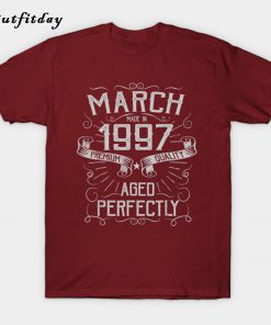 March Made in 1997 21st Birthday Gift T-Shirt B22