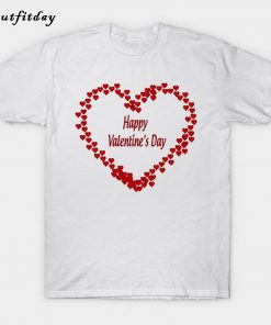 Mini Hearts Happy Valentine's Day T-Shirt B22