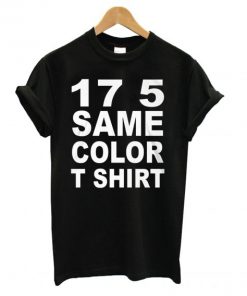 17 5 Same Color Black T shirt