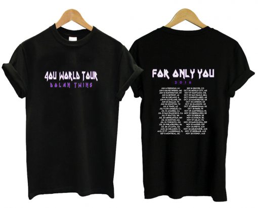 4OU World Tour Dolan Twins 2016 Front and Back T shirt