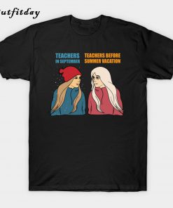 Fresh Teacher Tired Teacher Funny Comparison T-Shirt B22