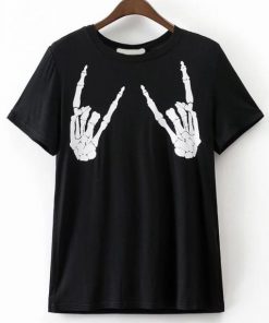 Shein Skull Print Boyfriend T-shirt