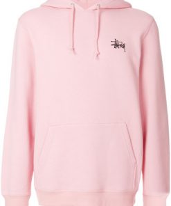 Stussy Logo Pink Hoodie