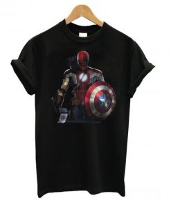 Captain America Ironman Thor Spiderman and Hawkeye T-Shirt PU27