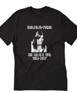 Malcolm Young Picture ACDC Memorial Tribute T-Shirt PU27