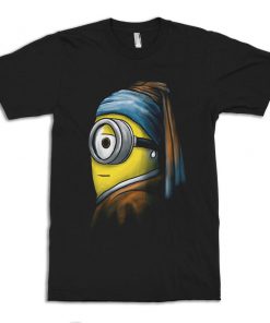 Minion as Girl With Pearl Earring Funny T-Shirt PU27