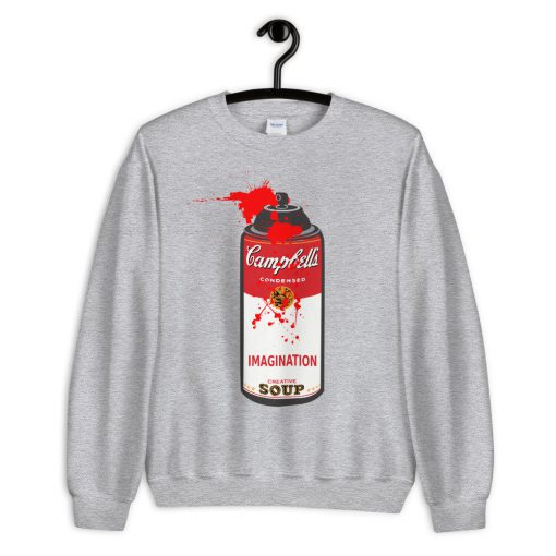 Pop Art Imagination Campbell's Soup Graffiti Spray Can Sweatshirt PU27