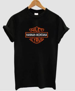 Miley Cyrus Hannah montana Harley Davidson logo T-Shirt PU27