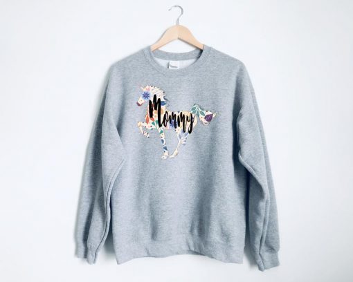 Mom Unicorn Flower Sweatshirt PU27