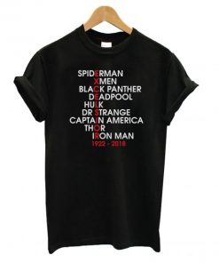 Stan Lee Excelsior Marvel Movie Names T shirt PU27