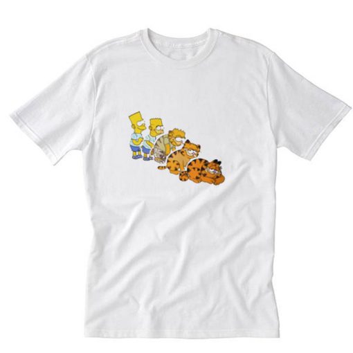 Bart Simpson And Garfield T-Shirt PU27