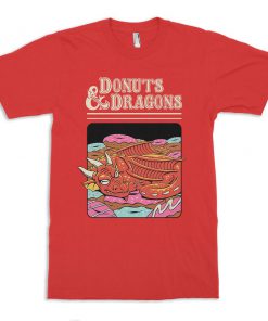 Donuts & Dragons Funny DnD T-Shirt PU27