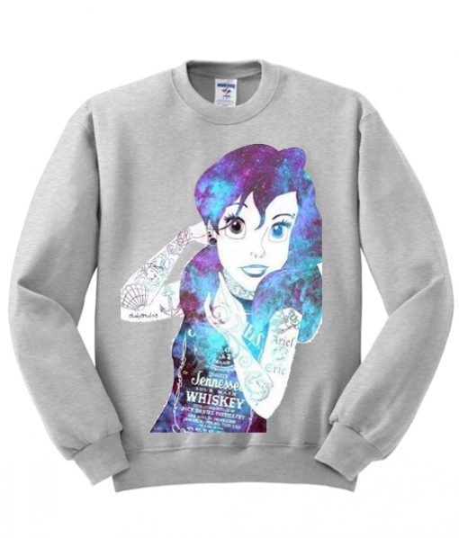 Ariel Little Mermaid Galaxy Unisex Sweatshirt PU27