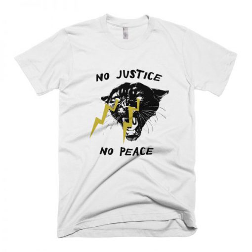 No Justice No Peace Panther T-shirt PU27